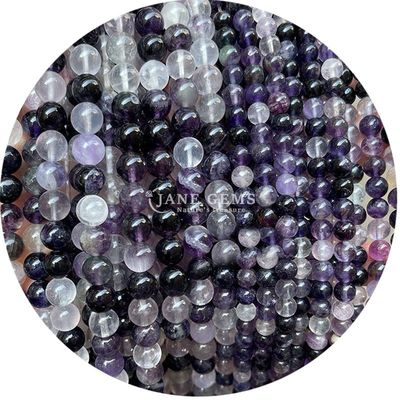 Atacado Natural 2A Flor de ameixa Turmalina Redonda Grãos soltos Moonstone Florite Sunstone Grãos espaçadores para jóias