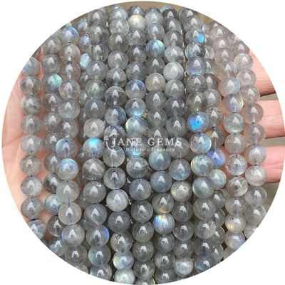Atacado Natural 2A Turmalina Redonda Bolas Soltas Moonstone Bolas Soltas de Pedra Arco-íris Fluorito Bolas Espaçadores para jóias