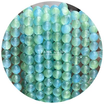 Gráfico de grânulos de pedras preciosas naturais pérolas largas redondas 8 mm de gesso azul pérolas largas redondas de hematita pérolas espaçadores para fabricação de jóias