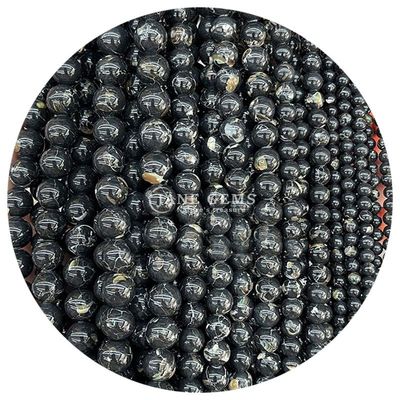 Atacado Pedras de Pedra Preta Naturais Bolas Rondas 8mm Multicolor Limpa de Ágata Limpa Bolas Redondas Espaçadores para jóias