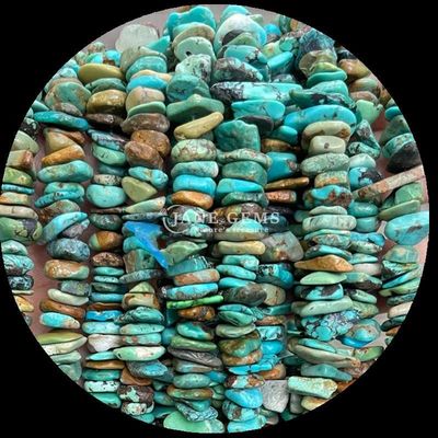 Turmalina Natural Turquesa Bolas Cristal Natural Forma Irregular Chip Cascalho Pedra Solta Filamentos de Bolas Para Pulseiras