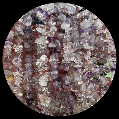 Rosa Tourmaline Gem Bead Cristal Natural Forma Irregular Chip Gravel Stone Loose Bead Strands Para Pulseiras
