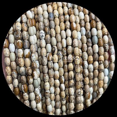 Ágata indiana ponto verde limão jade gem Bead natural cristal arroz forma de pedra fios de contas soltas para pulseiras