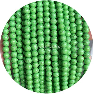 Wholesale Howlite Pedra Redonda Grânulos Soltos Turquesa Grânulos Soltos Grânulos Redondos Espaçadores para Fabricação de jóias