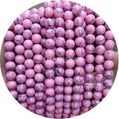 Wholesale Howlite Pedra Redonda Grânulos Soltos Turquesa Grânulos Soltos Grânulos Redondos Espaçadores para Fabricação de jóias