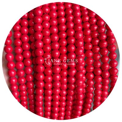 Wholesale Howlite Pedra Redonda Grânulos Soltos Turquesa Grânulos Soltos Grânulos Redondos Espaçadores para Fabricação de jóias