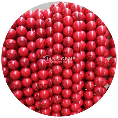 Wholesale Howlite Pedra Redonda Grânulos Soltos Turquesa Grânulos Soltos Grânulos Redondos Espaçadores para Fabricação de jóias