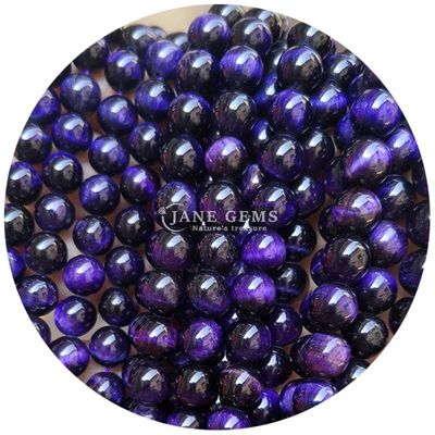 Atacado Pedra Natural Bolas Rondas Soltas 8mm Bolas Soltas de Olho de Tigre Rosa Vermelho Bolas Rondas de Olho de Tigre Espaçadores para jóias
