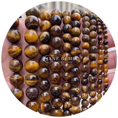 Atacado Pedra Natural Bolas Rondas Soltas 8mm Bolas Soltas de Olho de Tigre Rosa Vermelho Bolas Rondas de Olho de Tigre Espaçadores para jóias