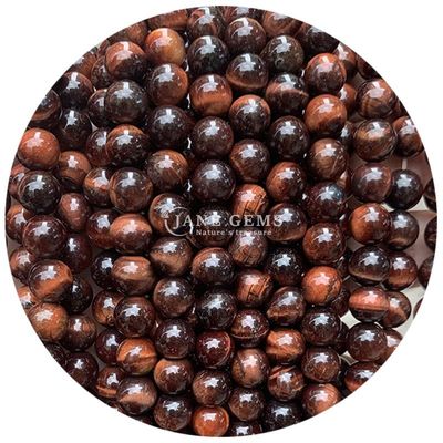 Atacado Pedra Natural Bolas Rondas Soltas 8mm Bolas Soltas de Olho de Tigre Rosa Vermelho Bolas Rondas de Olho de Tigre Espaçadores para jóias