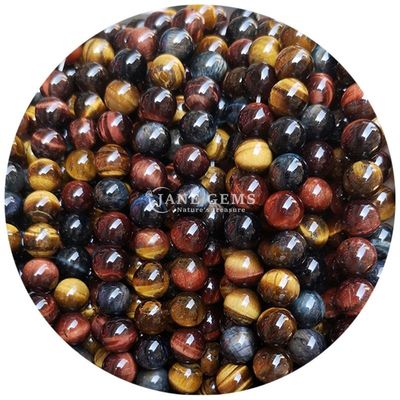 Atacado Pedra Natural Bolas Rondas Soltas 8mm Bolas Soltas de Olho de Tigre Rosa Vermelho Bolas Rondas de Olho de Tigre Espaçadores para jóias