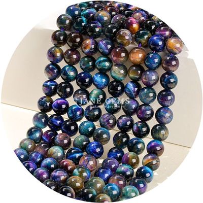 Atacado Pedra Natural Bolas Rondas Soltas 8mm Bolas Soltas de Olho de Tigre Rosa Vermelho Bolas Rondas de Olho de Tigre Espaçadores para jóias