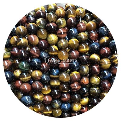 Atacado Pedra Natural Bolas Rondas Soltas 8mm Bolas Soltas de Olho de Tigre Rosa Vermelho Bolas Rondas de Olho de Tigre Espaçadores para jóias