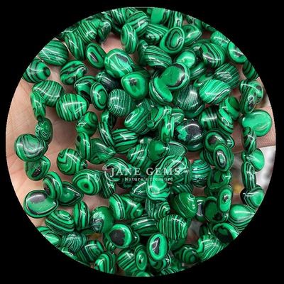 Malaquita Quartz Límpido Gem Bead Natural Cristal de Água Gota Forma Pedra Loose Bead Filamentos Para Pulseiras
