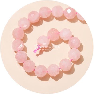 Atacado Pedras preciosas naturais autênticas contas soltas cristalinas de facetas contas soltas de quartzo rosa contas de pedra para artesanato