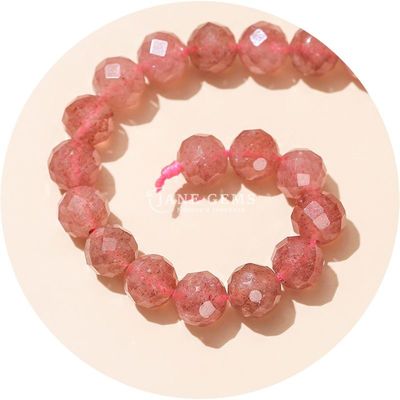 Atacado Pedras preciosas naturais autênticas contas soltas cristalinas de facetas contas soltas de quartzo rosa contas de pedra para artesanato