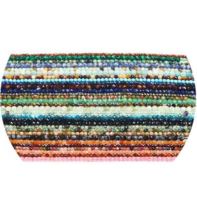Venda a retalho Quartzo multicolor Pedras preciosas semipreciosas contas facetadas Acessórios Concha Perla Espaçador para fabricação de jóias