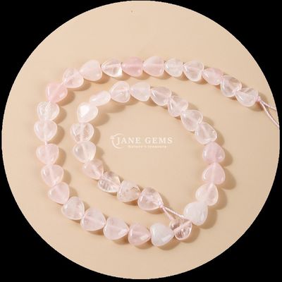 Rose Quartz Carnelian Gem Bead Natural Crystal Heart Shape Stone Loose Bead Strands Para Pulseiras