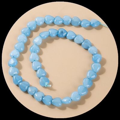 Aquamarinos Ametista Gem Bead Natural Cristal Forma de Coração Pedra Loose Bead Strands Para Pulseiras