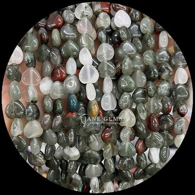 Aquamarinos Ametista Gem Bead Natural Cristal Forma de Coração Pedra Loose Bead Strands Para Pulseiras