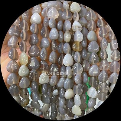 Aquamarinos Ametista Gem Bead Natural Cristal Forma de Coração Pedra Loose Bead Strands Para Pulseiras