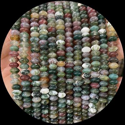 Sodalite Picture Stone Gem Bead Natural Crystal UFO Shape Stone Loose Bead Strands Para Pulseiras
