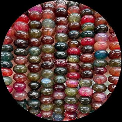 Limão Jade Amazonas Gem Bead Natural Cristal UFO Forma Pedra Loose Bead Filamentos Para Pulseiras