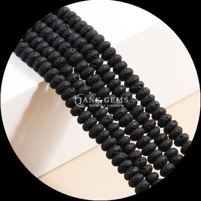 Lucky Jade Lava Stone Gem Bead Natural Crystal Abacus Shape Stone Loose Bead Strands Para Pulseiras