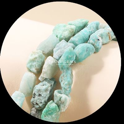Fluorito Amazonite Gem Bead Natural Cristal Roa Pedra Grossa Loose Bead Filamentos Para Pulseiras