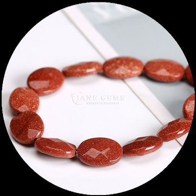 Caracterização de forma oval gem Bead Natural Crystal Opalite Blue Dot Stone Loose Bead Strands para pulseiras