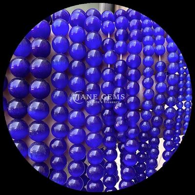 Forma redonda pérola de gemas colorido azul verde laranja cor de gato olho solto de pérola fios para pulseiras