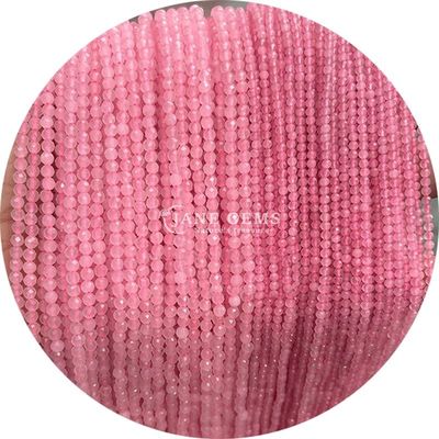 Pedras preciosas redondas de facetas de corte de pedras naturais contas Quartzo de fio para fabricação de jóias artesanais