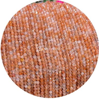 Perlas redondas lisas de cristal de quartzo natural polido para fabricação de jóias