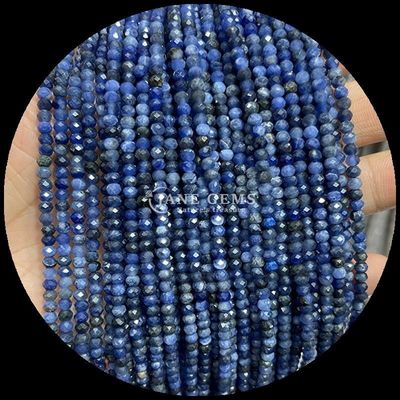 Lapis Lazuli Apatite Pedra de Pedra Pré-Natural Facetado Abaco Forma de Grelha Solta para Energia de Cura e Fabricação de jóias DIY