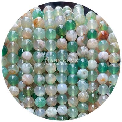 Mistura natural redonda lisa de agata de contas soltas para joalheria e artesanato