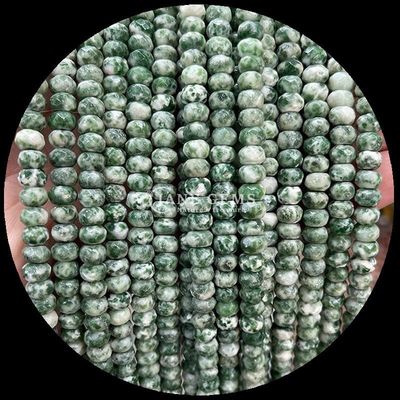 Ágata indiana ponto verde gemstone natural fio de contas de gemstone natural facetas Abacus contas para presentes personalizados