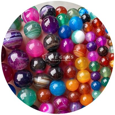 Natural Cura Cristal Pedra preciosa Bolas soltas Bolas de pedra lisa para fabricação de jóias