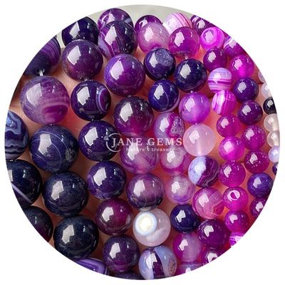Perlas de pedra natural soltas Strand Genuino Pedra Real Ágata Cristal Perlas para fazer jóias DIY