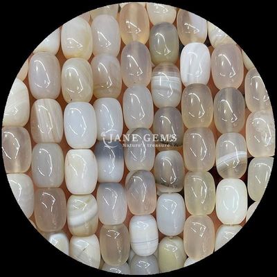 Pedras preciosas Howlite Opalite Cristal Natural Pedras preciosas Barril Forma de Pedras soltas Filamentos para fabricação de jóias