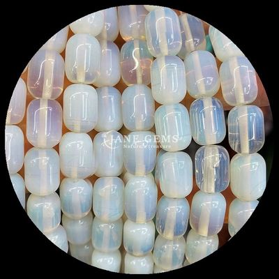 Pedras preciosas Howlite Opalite Cristal Natural Pedras preciosas Barril Forma de Pedras soltas Filamentos para fabricação de jóias