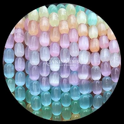 Pedras preciosas pérolas jaspe dálmata cristal natural pedra preciosa barril de forma solta filamentos de pérolas para fabricação de jóias