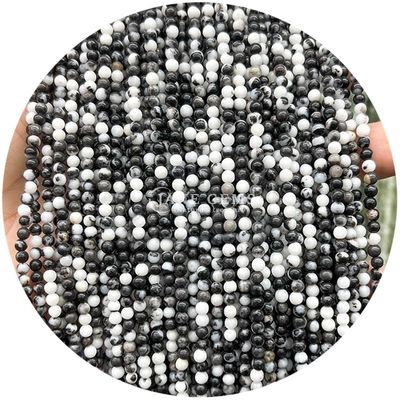 Energia curativa Pedra semipreciosa Borboletas lisas e redondas Zebra Jaspe Borboletas naturais Filamentos para bricolage