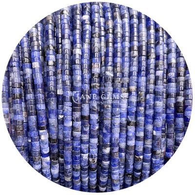 Pedras de lapislázuli natural Sodalite contas de ângulo reto Forma cristalina contas soltas para fabricação de jóias