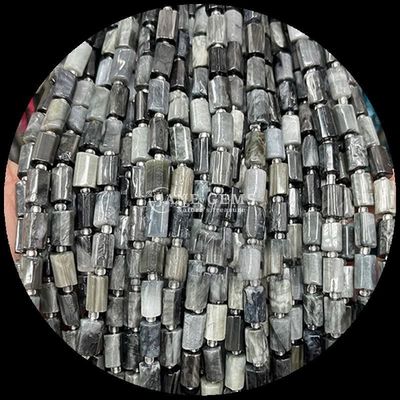 Pedras preciosas Cristal natural de morango Quartz Pedra preciosa de facetas de forma cilíndrica Filamentos de contas soltas para fabricação de jóias