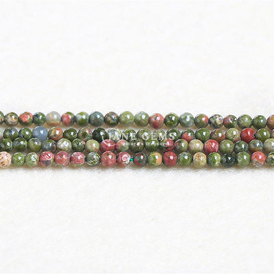 Forma redonda de cristal Grânulos soltos Strand Quartz claro Unakite Para fazer artesanato