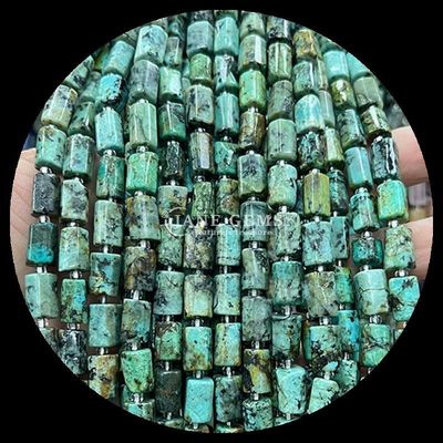 Pedras preciosas Cristal natural Apatita Rodonita Pedra preciosa de facetas de forma cilíndrica Filamentos de contas soltas para fabricação de jóias
