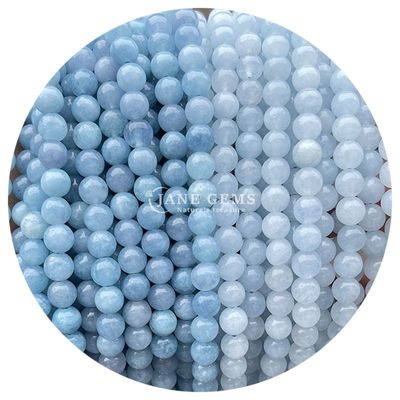 Pedras semipreciosas contas de calcedônia colaras contas de cristal para fabricação de jóias