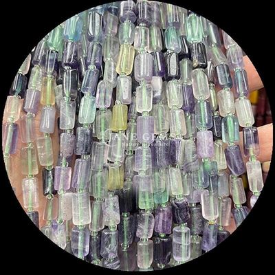 Pedras preciosas Cristal natural Apatita Rodonita Pedra preciosa de facetas de forma cilíndrica Filamentos de contas soltas para fabricação de jóias