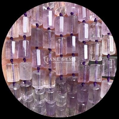Pedras preciosas Cristal natural Apatita Rodonita Pedra preciosa de facetas de forma cilíndrica Filamentos de contas soltas para fabricação de jóias