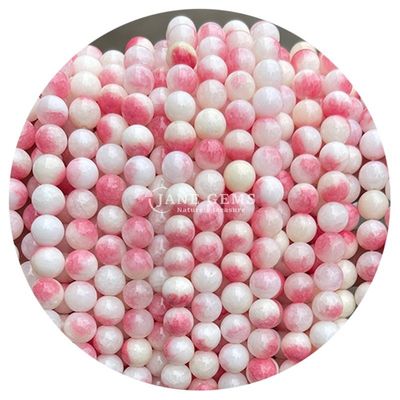Polido Suave Hetian Jade Branco Calcedônia Luz Pêssego Calcedônia Perlas Soltas Para Fazer Jóias DIY